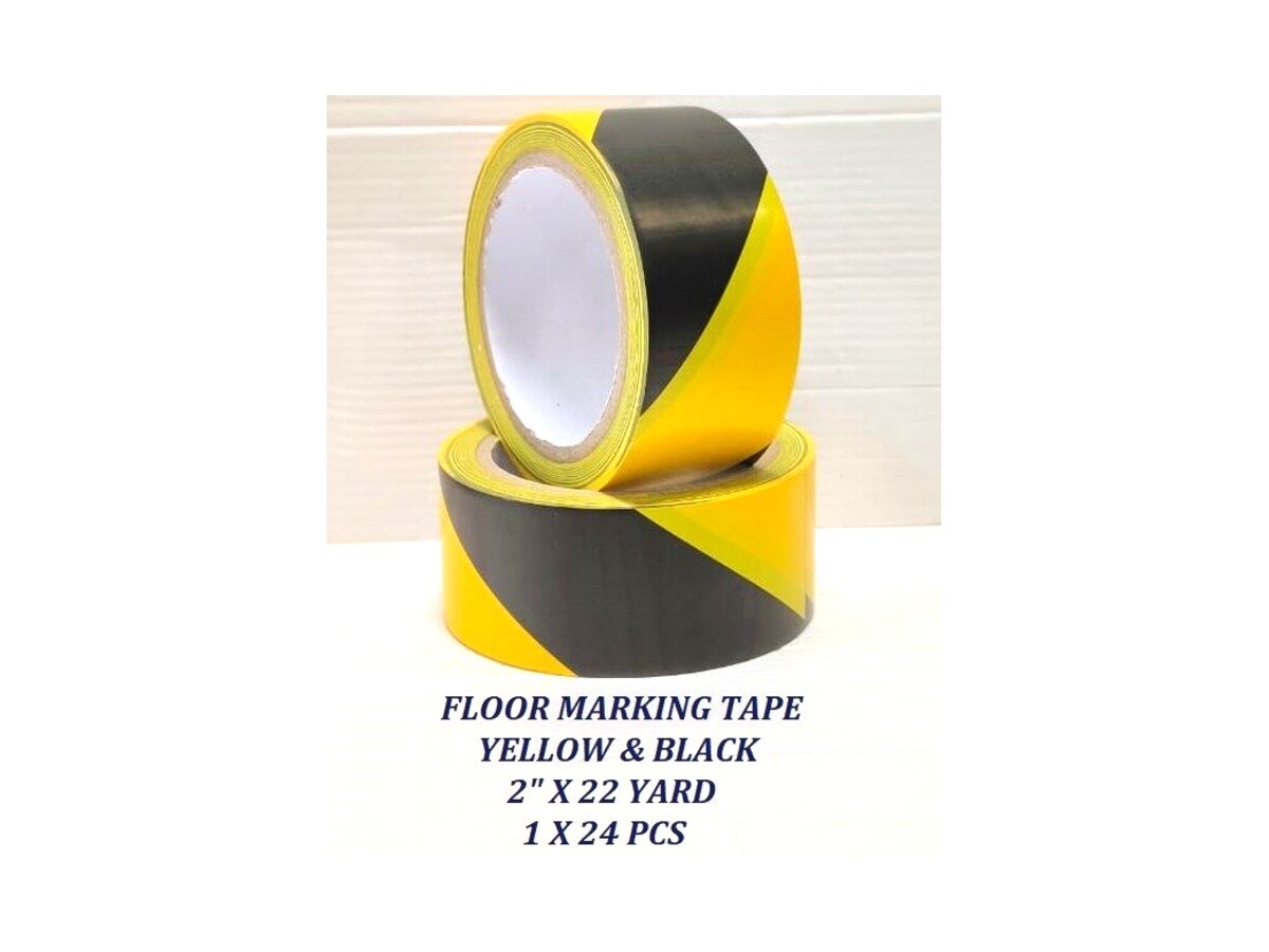 Floor Marking Tape — Yellow & Black